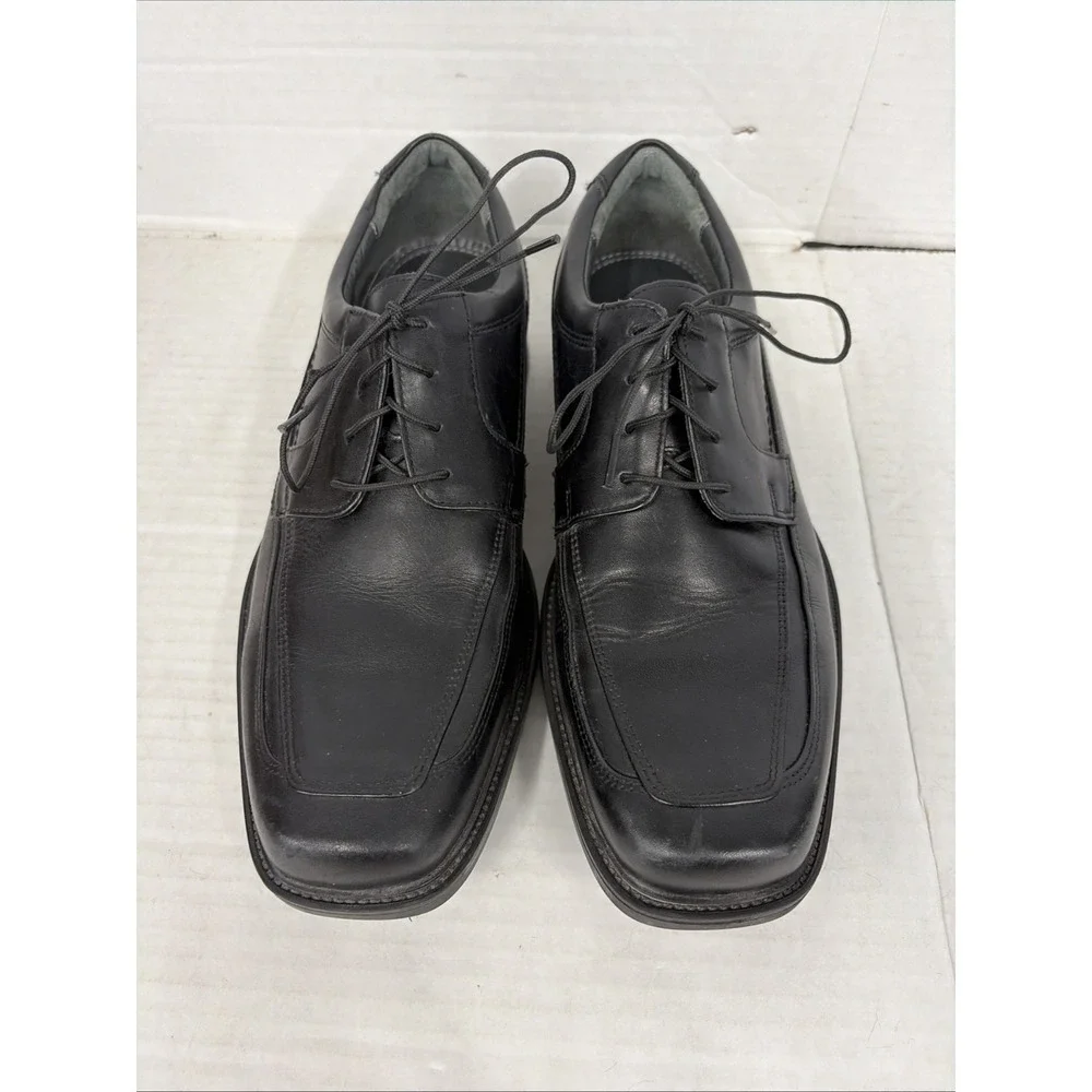 Johnston & Murphy Men's Black Leather Dress Shoes Size 9 M Tie Oxford 20-3605